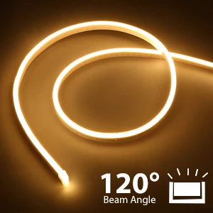 Customized 5m Warm White Neon Flex LED Strip 2020 IP68 DC24V Silicone Body Colorful Light for Outdoor Use Ra90 IP68