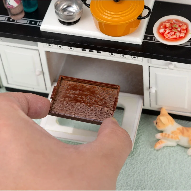 Dollhouse Kitchen Furniture Set 3PCS Miniature Center Sink Stove