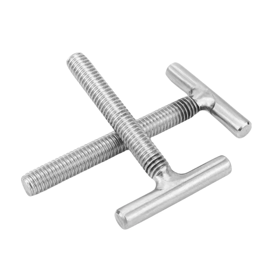 YH Customized M6 M8 M10 M12 Stainless Steel T Shaped Bolt 304 316 Half Threaded Welding Bolts