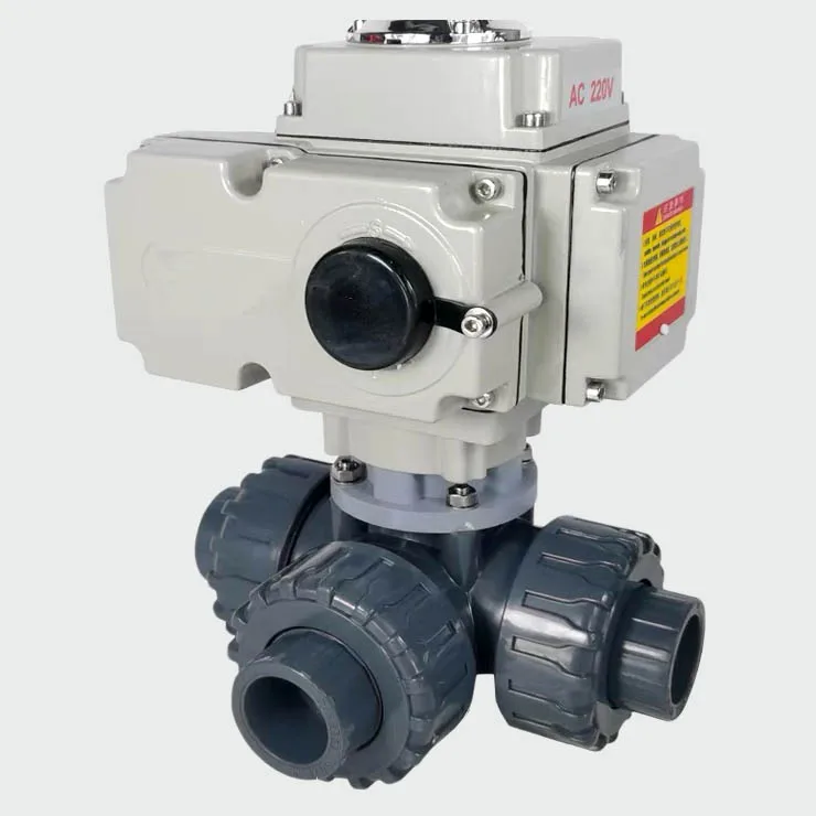 Dn50 2 Inch 2 Way Full Port 12v Dc Electric Actuated Pvc Plastic True Union Motorized Ball Valve Plastic Ball Valve