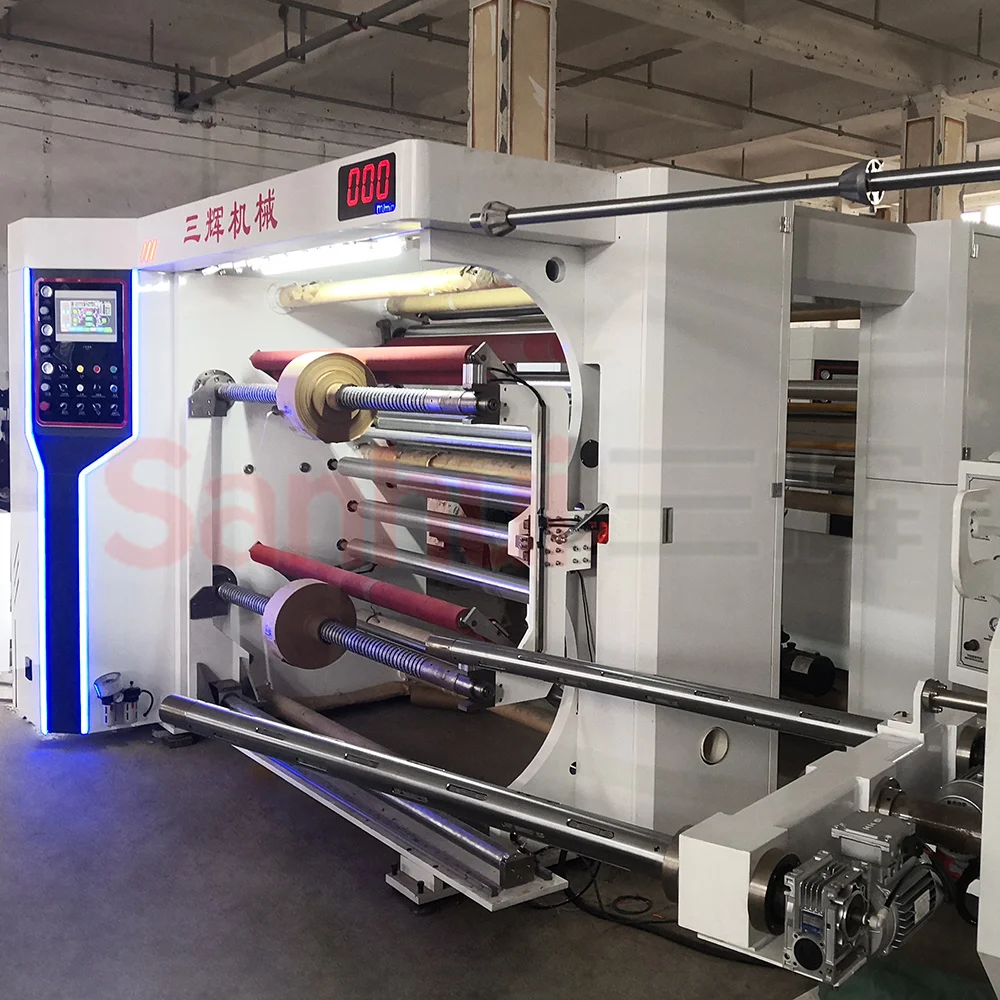 large label slitting machine slitter rewinder paper roll tape pvc film cutting machine