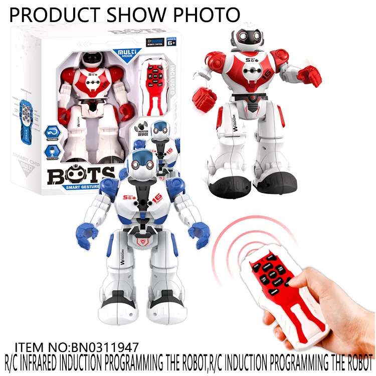 Kids creative intelligent rc robot toy manufacturers with infrared ray