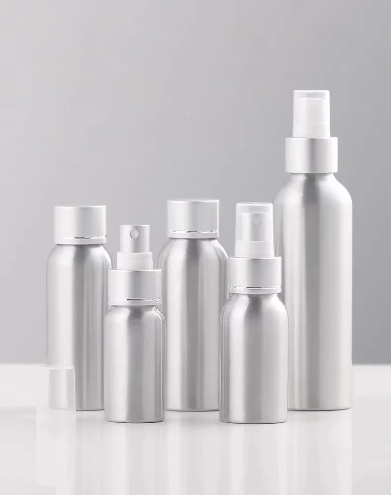 50ml 100ml 120ml 250ml aluminum bottles with lid Aluminum screw  bottle
