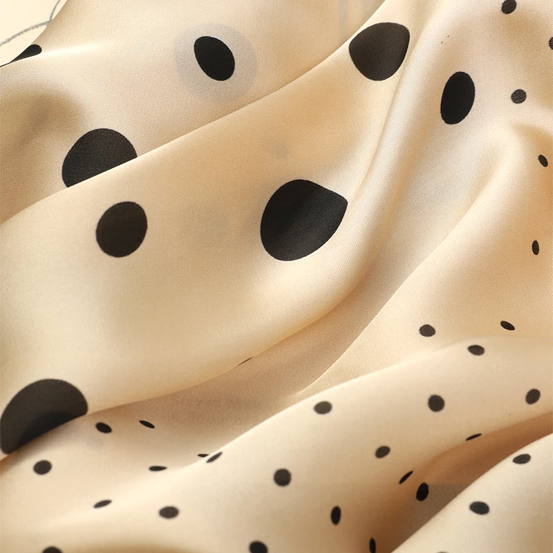 Hot Slaes Oem Custom Logo Print Square Silk Satin women Head Scarf Bandana