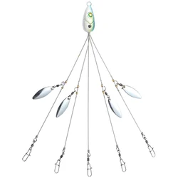 Promotion 5 Spinner And 3D Umbrella Fishing Bait With Barrel Swivels For Bass Lures Alabama Rig