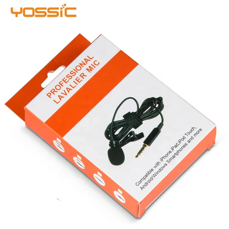 
Professional condenser lapel lavalier microphone for mobile phones and laptops 