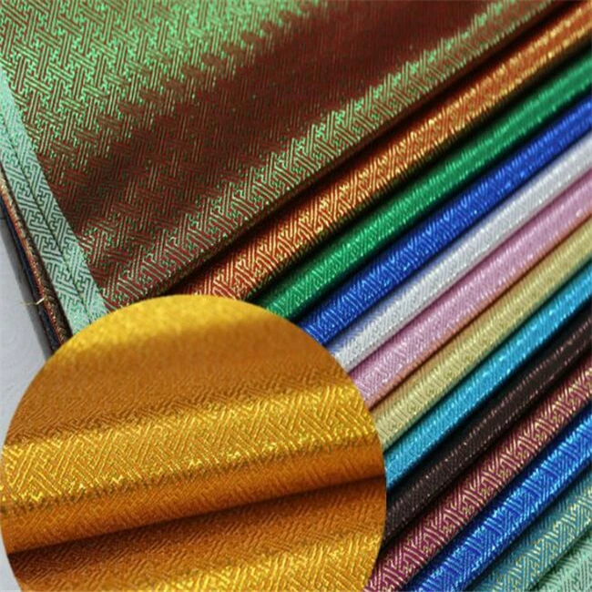Shiny Metallic for Stage Costume Party Decoration Jacquard Brocade Lurex Fabric for Bag