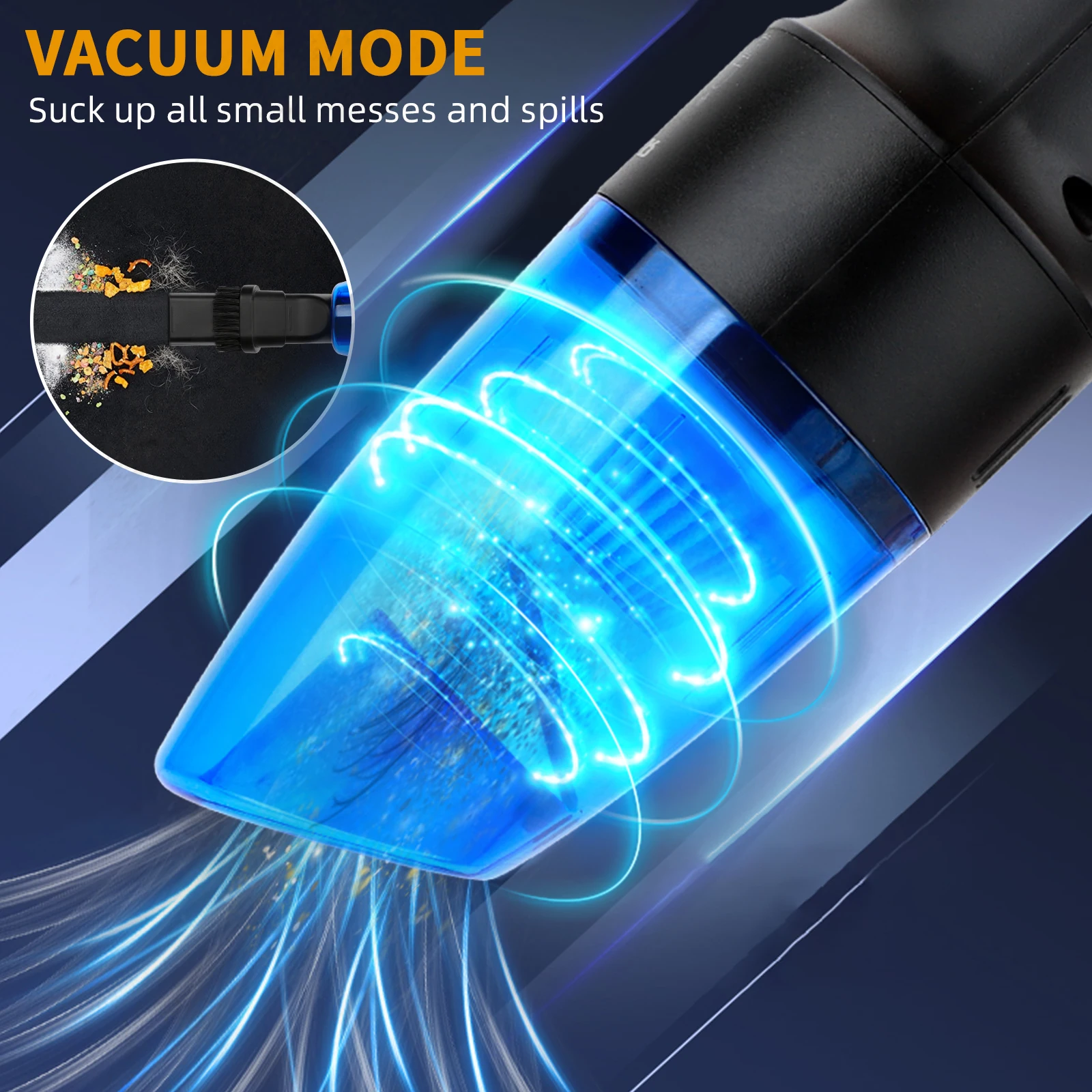 OPOLAR Cordless  Air Duster Rechargeable Computer Car Blower Duster Compressed Keyboard Cleaner Electric Cordless Air Duster