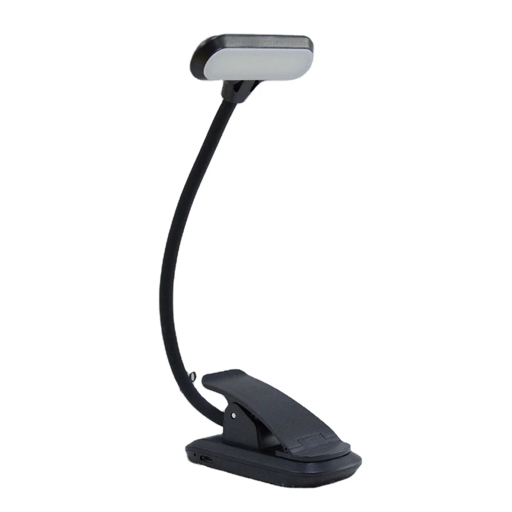 Rechargeable Clip on Book Light Kids Reading Light for Bed Horizontal Soft LED USB Battery Operated Lightweight