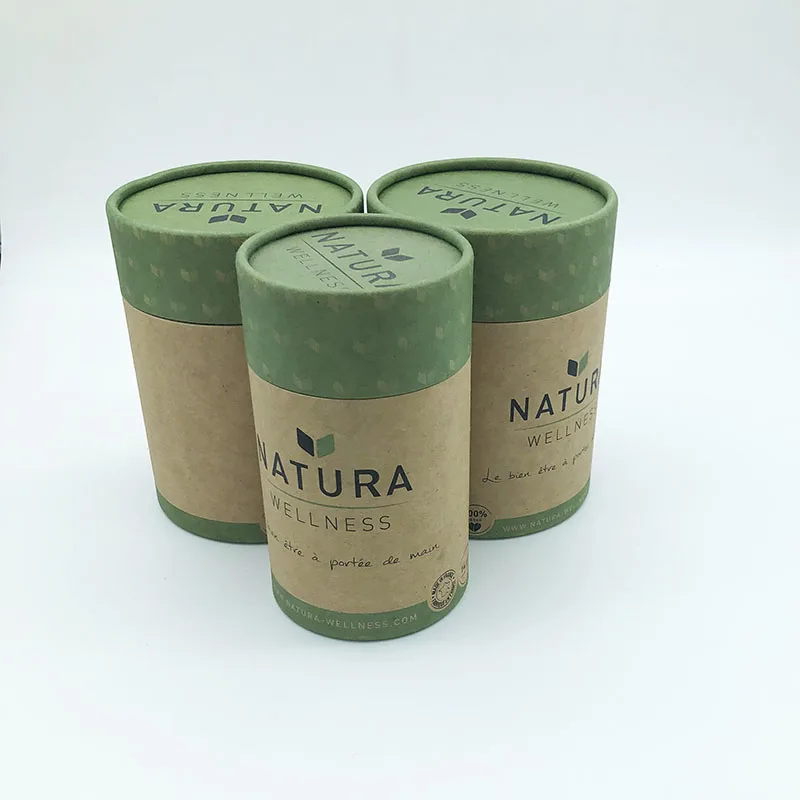 Large tea paper tube tea tin canister sugar coffee tea canister