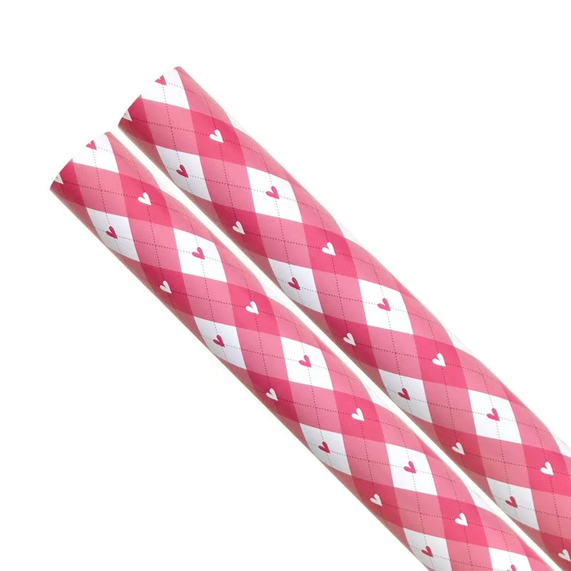 New Cute Simple Baby Lover Book Cover Print Packaging Paper Roll Glossy Coated Birthday Gift Wrap for Screen Printing