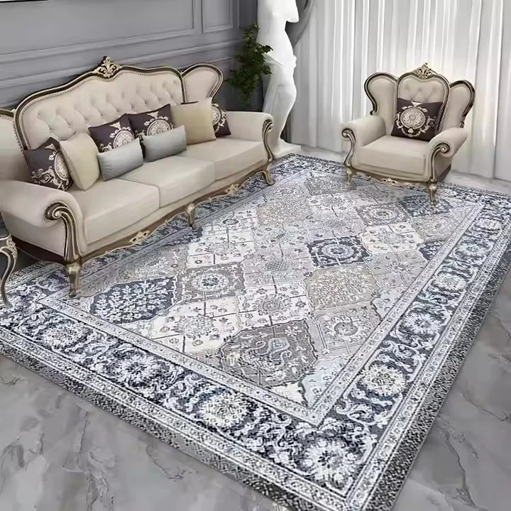 YY Luxury Persian distressed machine washable non-slip vintage printed area rug carpet Antique turkish style decorative carpet