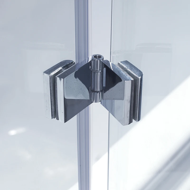 Bath Screen Pivot Door  Frameless Tempered Glass Bifold Bathtub Shower Door