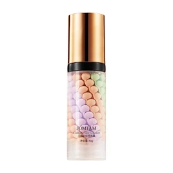 JOMTAM natural 3colors waterproof face whitening foundation makeup isolation cream rainbow face primer