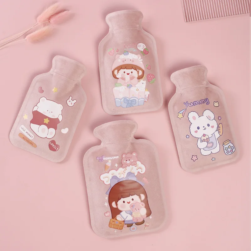 New water injection warm hands hot water bottle cute cartoon hand warmer hot water bottle