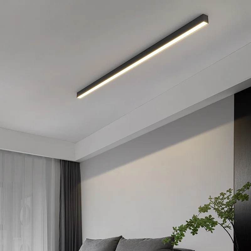 Modern minimalist long strip LED ceiling light suitable for corridor rooms living rooms and living rooms