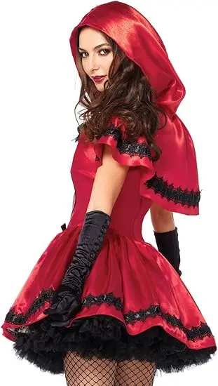 Halloween Little Red Riding Hood Fantasy Costume Hen Party Fairy Tale Cosplay Robe Fancy Dress For Adult Women Size S-6XL