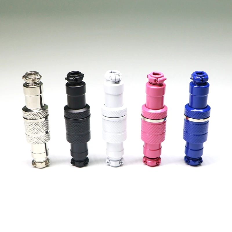 DIY Color-Coated Detachable Cable Aviation Shiny Red Aviator Color  GX16 Red 4Pin 5Pin Connector Custom GX16