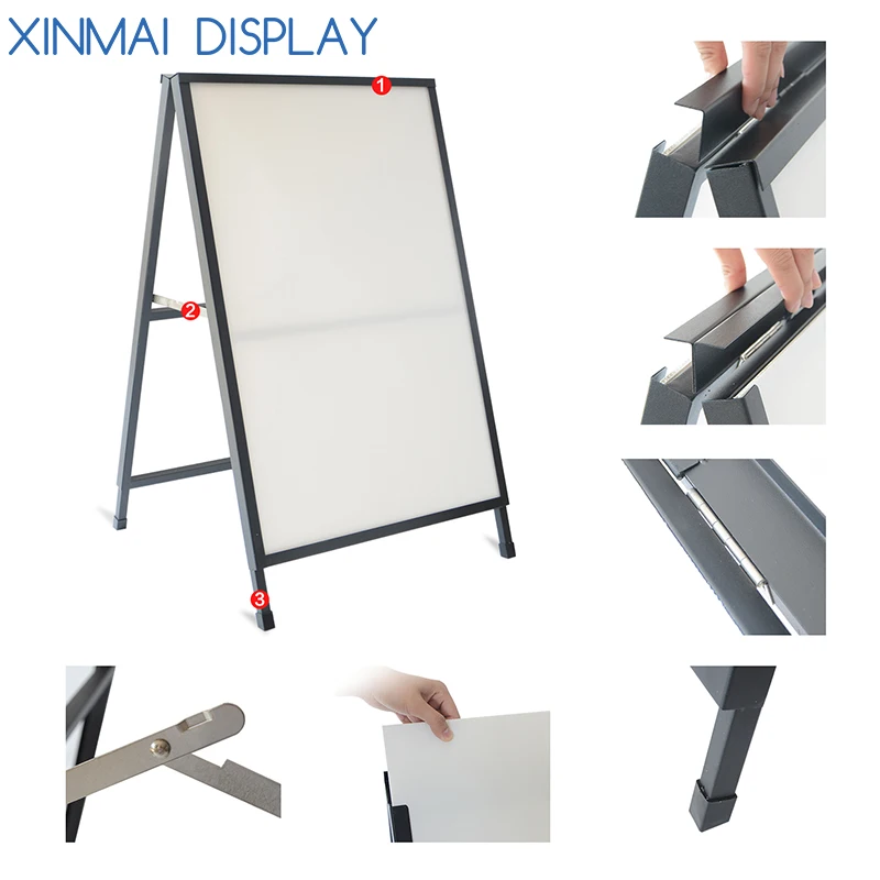 Heavy Duty Slide-in  A-Frame Sidewalk Sign 22x28inch Poster Stand