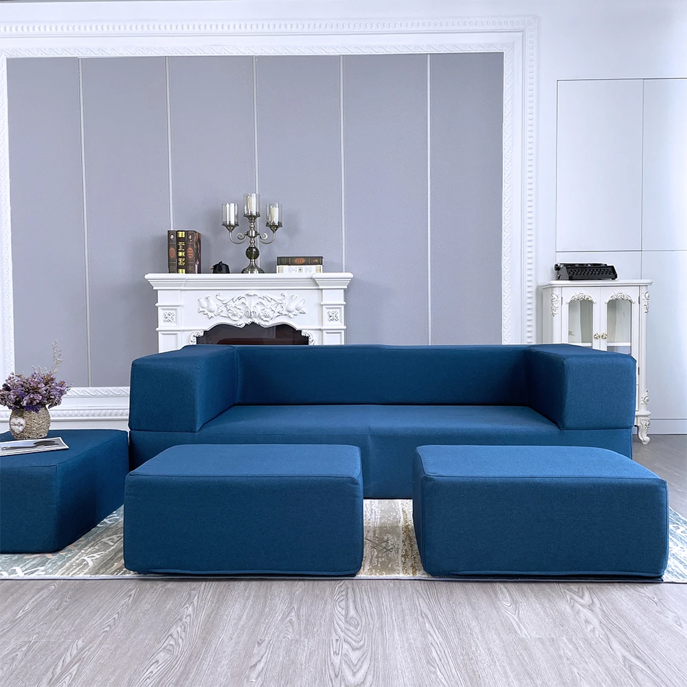 2022 New Design Indoor furniture durable comfortable luxury folding sofa bed with memory foam sofa