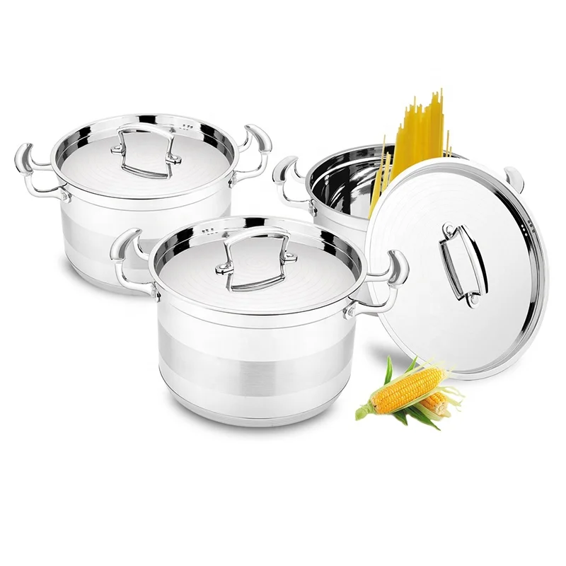 ELERANBE 12pcs Stainless Steel Cookware Sets pots and pans Factory wholesale Cheaper finer Saucepan frying pan Logo custom OEM