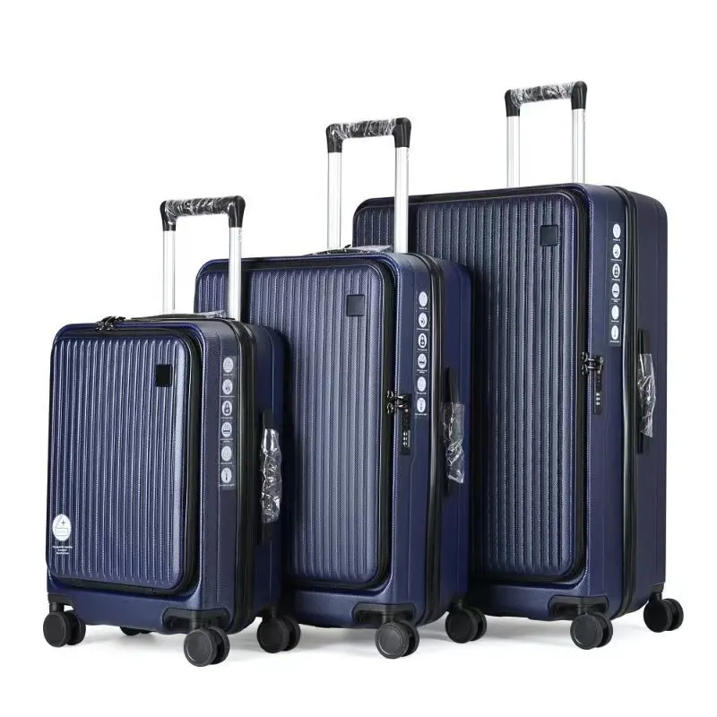 Luggage trolley bag front open fresh and simple 20/24/28 inch luxury travel luggage set luggage travel bags suitcase