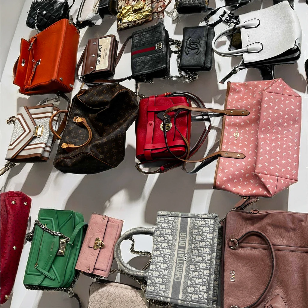 china factory thrift brand leather bags preloved women italy brand handbag original ladies used luxury coded bag for resale