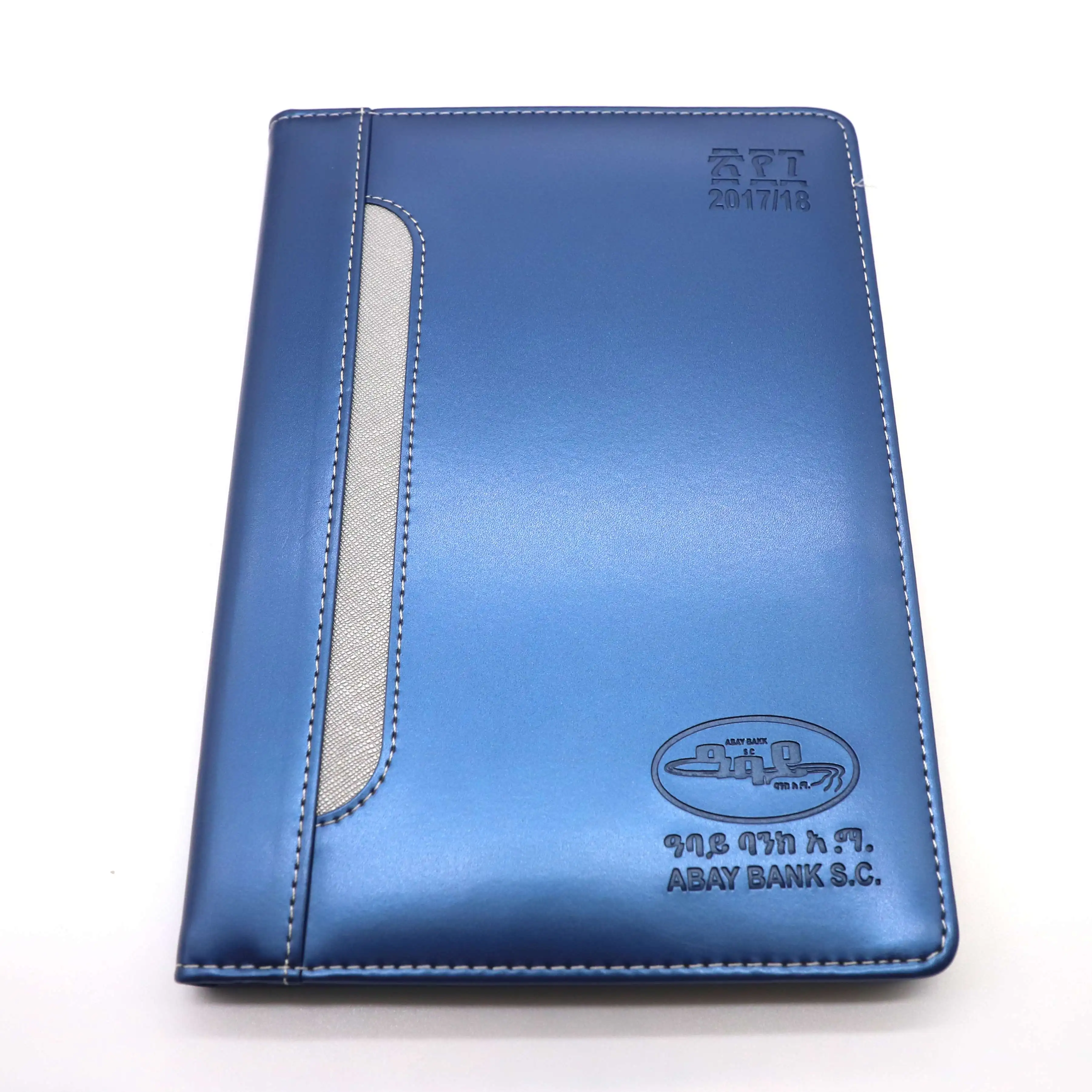 Academic A5 Printed Logo Customized PU Leather Diary Daily Monthly Planner Journal Hardcover Notebook