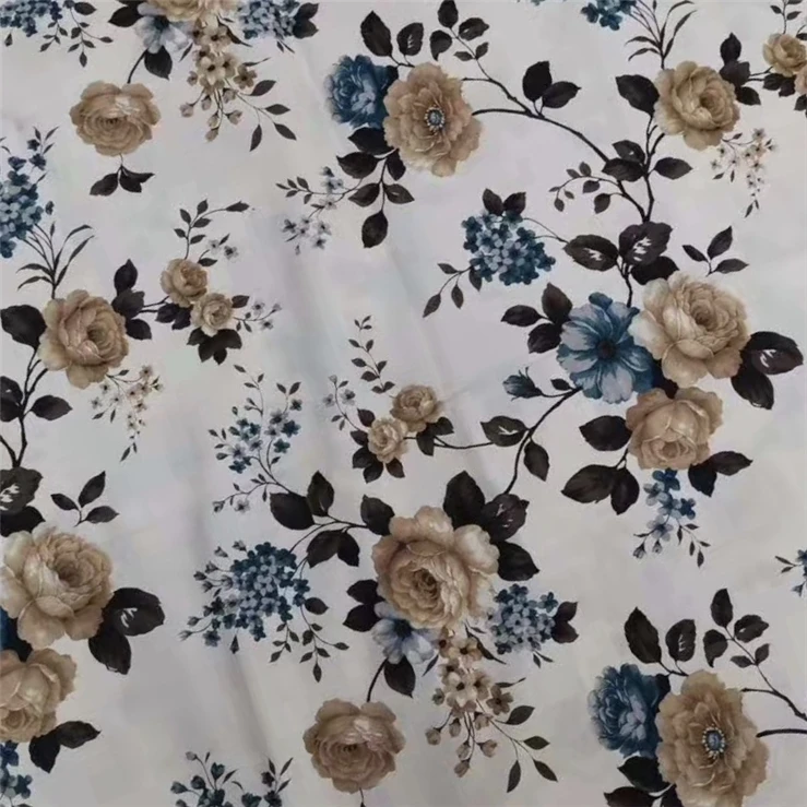 100 polyester super tricot flower printed microfiber velboa plush upholstery fabric