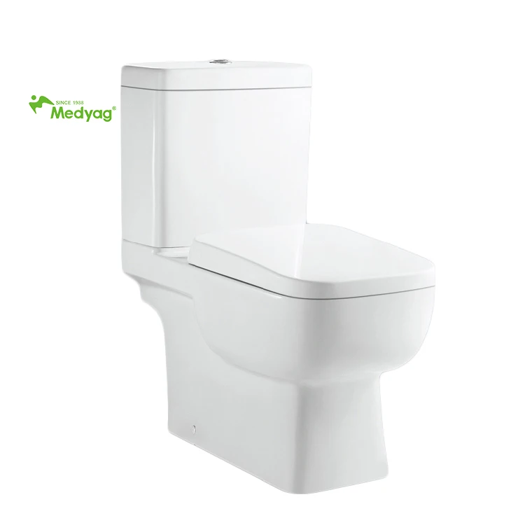 Medyag MFZ-14 C/D de ceramic para bano inodoro de dos piezas con cierre suave sin montura
