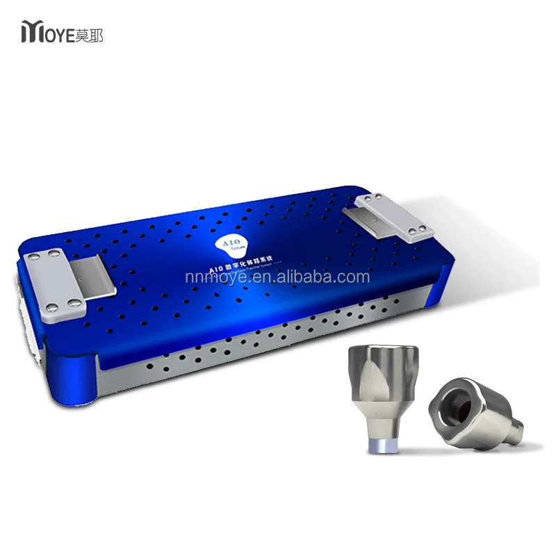 1-одежда для сцены и 2-ступенчатый имплантат Dentium осстем intercae для внутриоральные сканирования, 3 / 4 Морс конические AIO абатмента в коробке