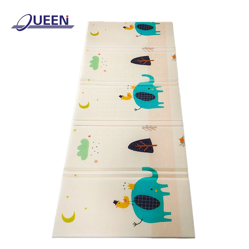 Custom xpe foam mat indoor toddler floor foldable folding kids crawling baby playmat play mats for baby child
