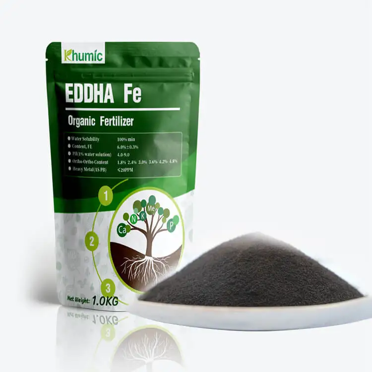 EDDHA Fe 6% Chelated Iron fertilizer high quality fertilizer biostimulant organic iron Fertilizer manufacturer