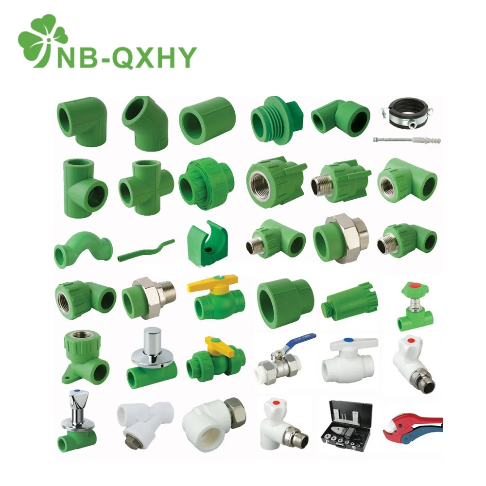 Water Supply Green PPR Pipe Fittings for Piping System