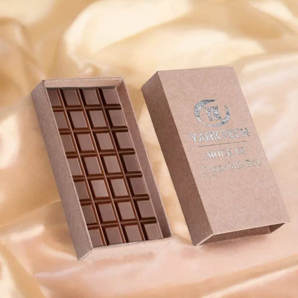 Factory Gold foil paper eco friendly small mushroom custom box chocolate bar packaging