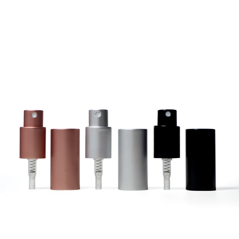 18/410 Matte silver Black Rose Gold aluminum sprayer pump essential oil bottle mist perfume sprayer