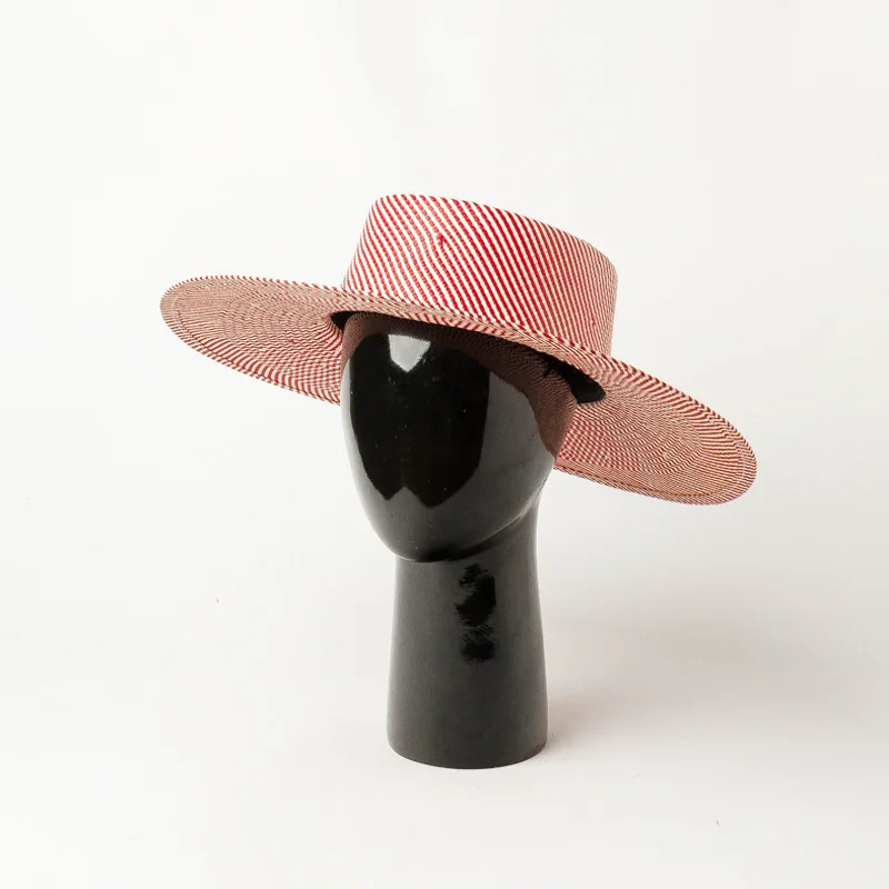 Ladies summer pink one piece cheap wholesale straw fedora hat