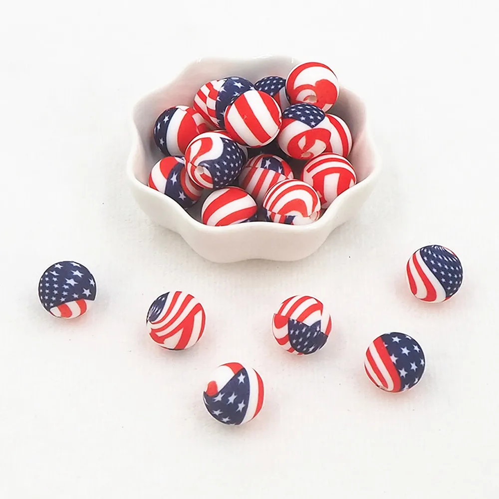 Best Price 15mm Food Grade Jewelry Beads Soft Chew Teething DIY Charm Necklace Teether Silicone Beads