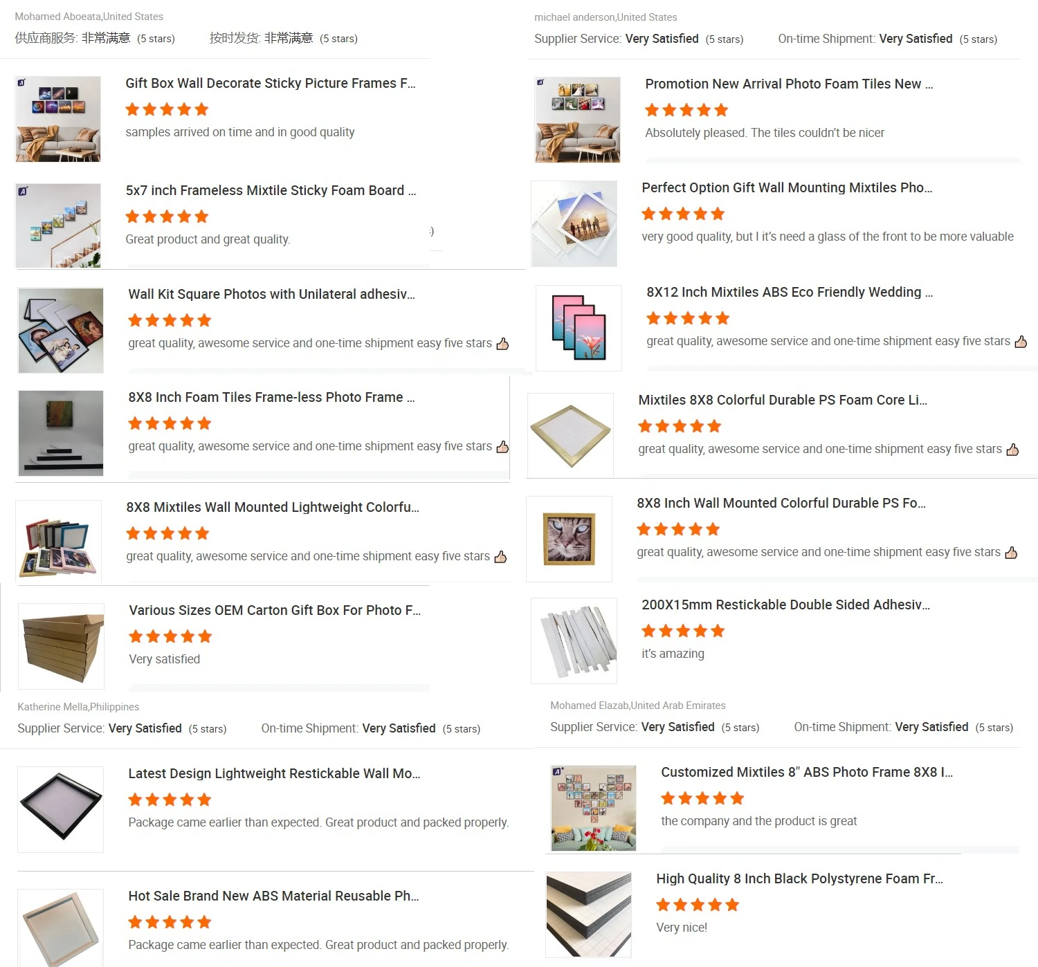 50pcs Pack 7inch Table Top borderless Photo Frame With Adhesive with 1 Hanging Tape