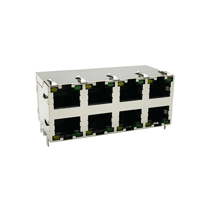eight Ports Modular Jack  without Magnetic Module 2X4 Rj45 connector