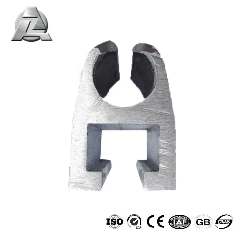 ZJD-kr230 extruded aluminum standard single rail keder profile extrusion for awnings