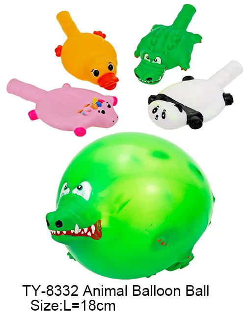 Tpr material new hot-selling fun popular entertainment novelty fun unicorn panda duck inflatable animal balloon ball kids toys