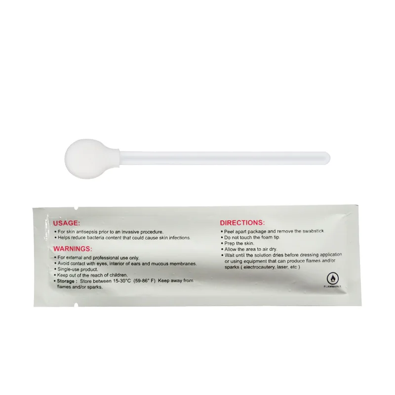 Medical Grade CHG IPA Antiseptic Skin Care 70% Isopropyl Sterile Alcohol Prep Swab