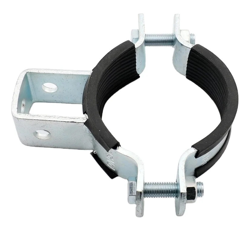 Factory price Heavy Duty Pipe Clamp With Rubber Reinforced Rib