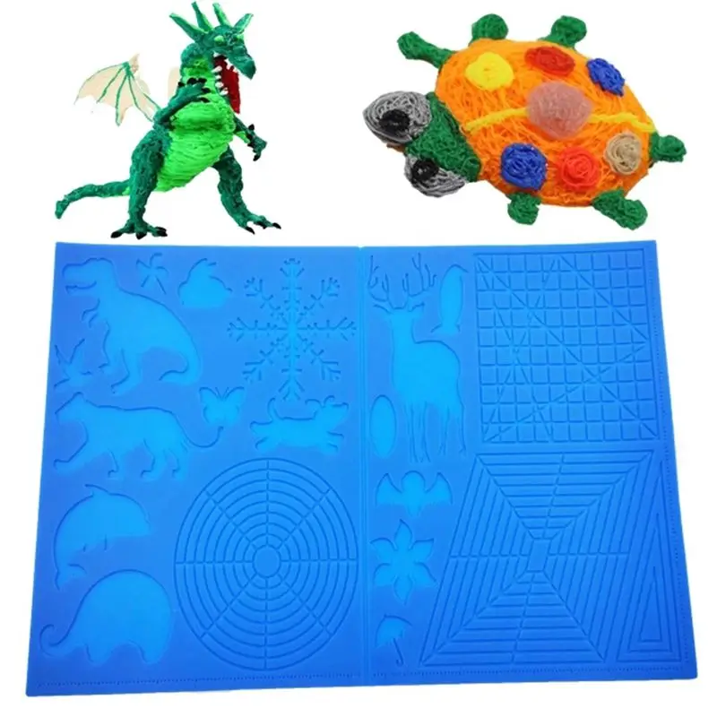 3D Pen Drawing Design Tools Kit with Basic Template and 2 Silicone Finger protector 3D Printing Pen Silicone Mat