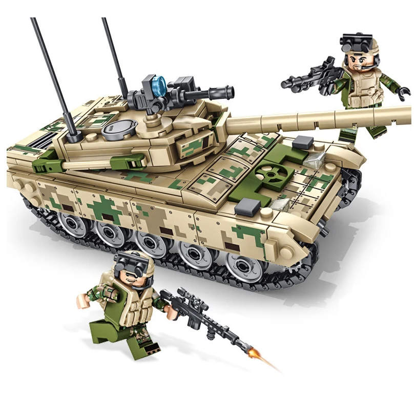 Зубчатые тяжелого оборудования серии VT-4 главный боевой танк военные строительные блоки игрушка танк