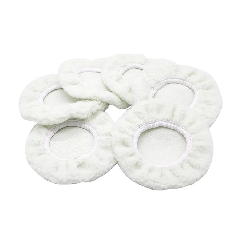 5-6 Inch Woollen Waxing Pads Buffer Pad Cover Polishing Bonnet For Car Waxing,Cleaning