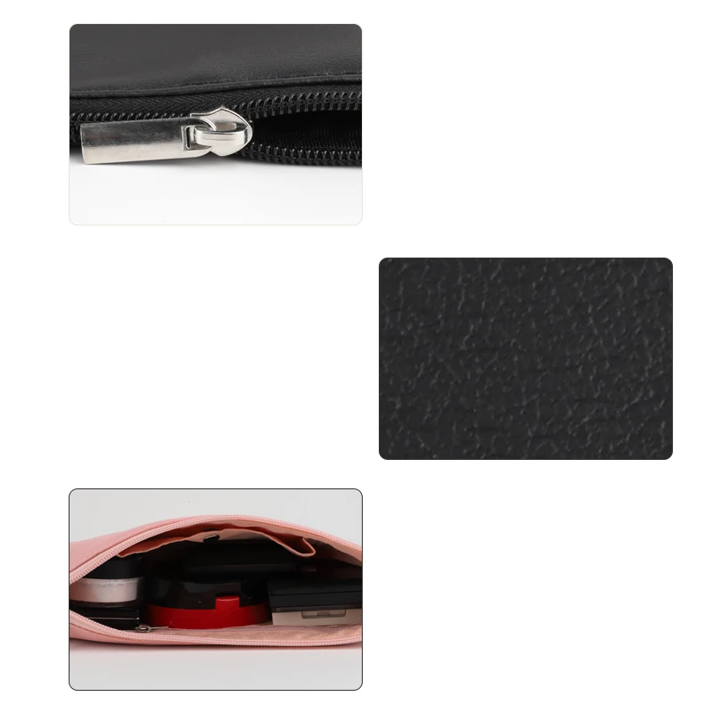 waterproof faux leather personalized vegan pink PU travel toiletry cosmetics bag women makeup