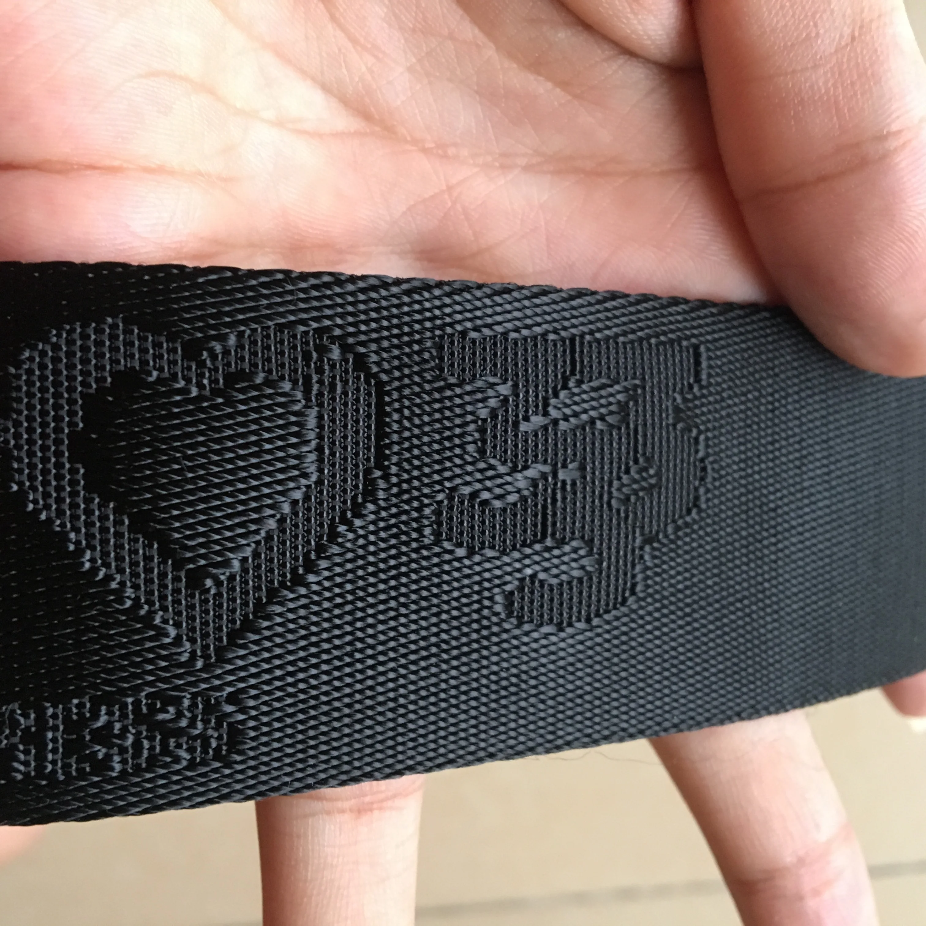 
hot selling custom white color D ring polyester fabric belt 