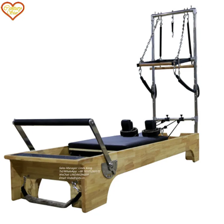 Pilates Half Trapeze Maple Wood Reformer pilates Bed Cadillac Pilates half elevated bed For Yoga
